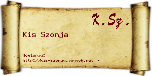 Kis Szonja névjegykártya