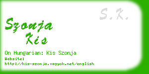 szonja kis business card